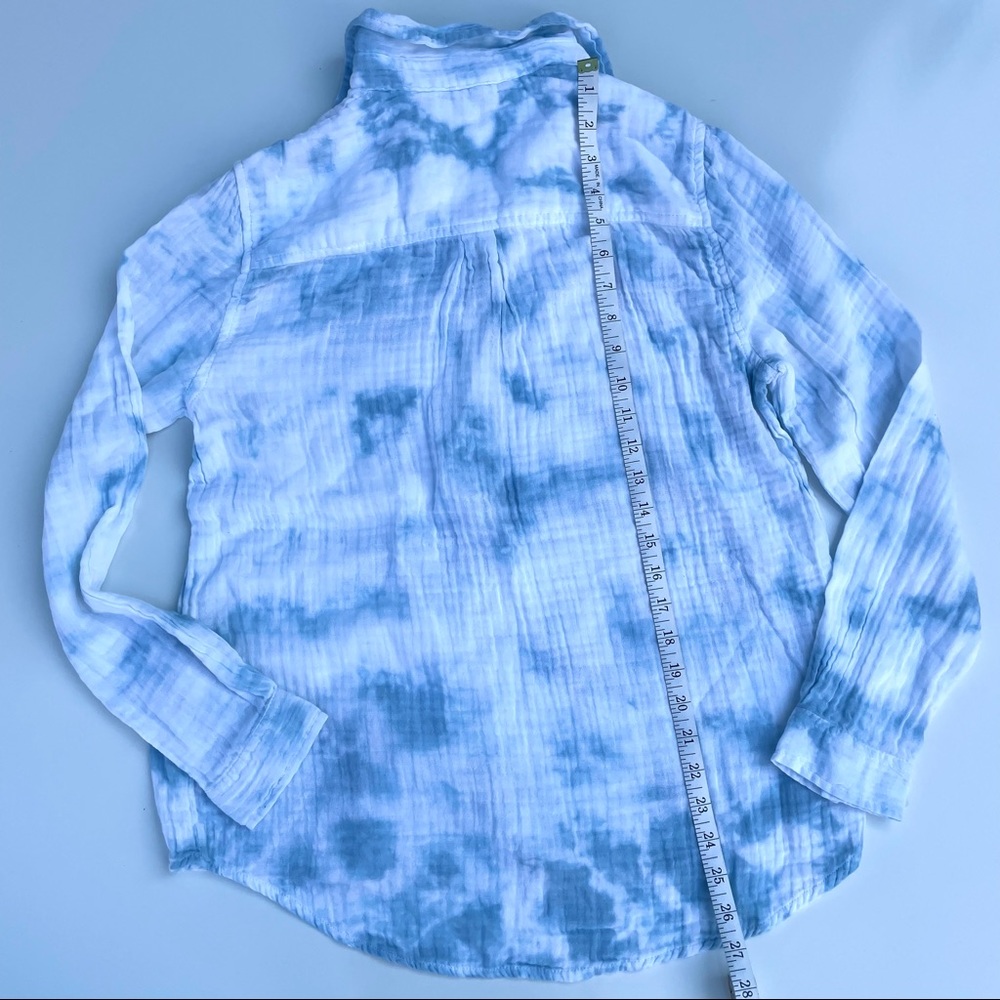 NWT BeachLunchLounge Blue and White Cloud Shirt, S - Picture 3 of 5
